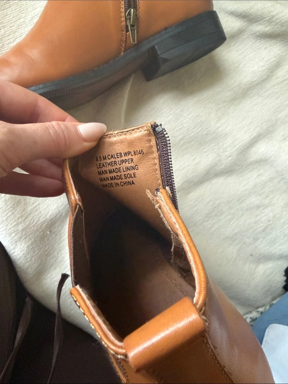 Men's Tan Leather Chukka Boots with Brown Elastic Panels